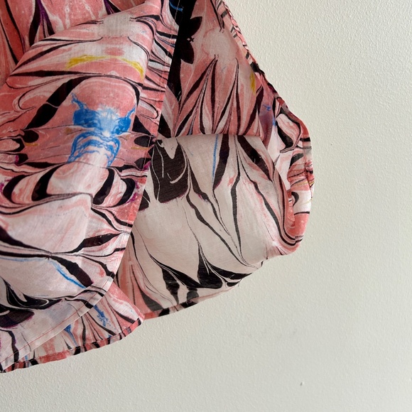 J. Crew Factory Off the Shoulder Ruffled Marble Print Top Size XS - Picture 5 of 9